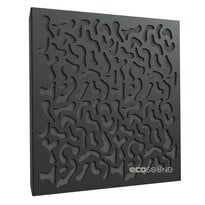 Acoustic panel Ecosound Boomerang HDF-Black 50 x 50 cm 33 mm black