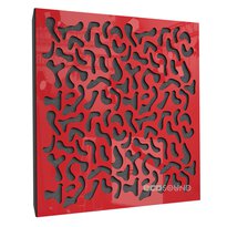 Acoustic panel Ecosound Boomerang Plastic Red 50 x 50 cm 33 mm