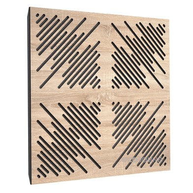 Купить acoustic panel ecosound 4diagonals lt-sonoma-oak 50 x 50 cm 33 mm latte по низкой цене