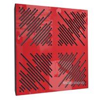 Acoustic panel Ecosound 4Diagonals Plastic Red 50 x 50 cm 33 mm