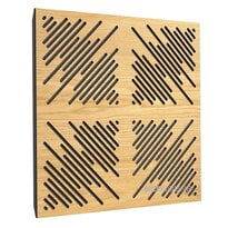 Acoustic panel Ecosound 4Diagonals Sherwood-Oak 50 x 50 cm 33 mm light oak