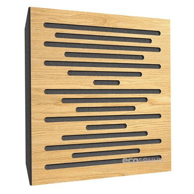 Acoustic panel Ecosound EcoWave cream 50x50 cm 53mm Light oak