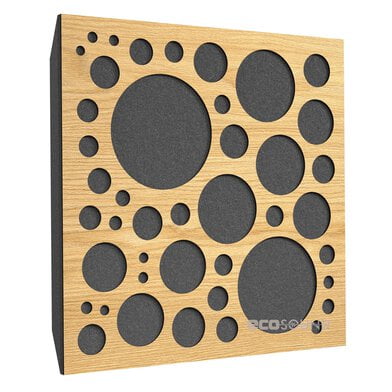 Купить acoustic panel ecosound ecobubble cream 50x50 cm 53mm color light oak по низкой цене