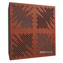 Acoustic panel Ecosound 4Diagonals Apple-Locarno 50 x 50 cm 53 mm brown