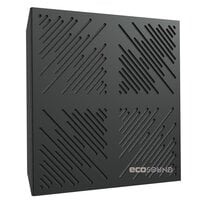 Acoustic panel Ecosound 4Diagonals HDF-Black 50 x 50 cm 53 mm black