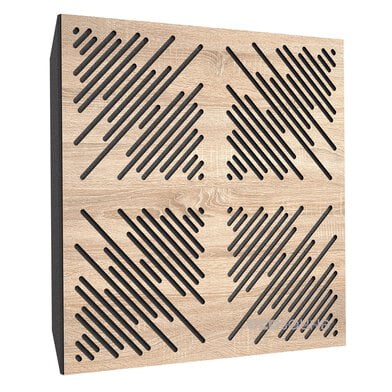 Купить acoustic panel ecosound 4diagonals lt-sonoma-oak 50 x 50 cm 53 mm latte по низкой цене