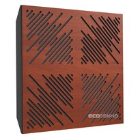 Acoustic panel Ecosound 4Diagonals Apple-Locarno 50 x 50 cm 73 mm brown