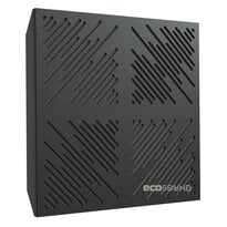 Acoustic panel Ecosound 4Diagonals HDF-Black 50 x 50 cm 73 mm black