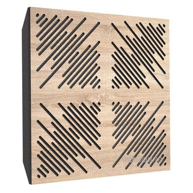 Купить acoustic panel ecosound 4diagonals lt-sonoma-oak 50 x 50 cm 73 mm latte по низкой цене