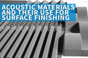 Acoustic materials and their use for surface finishing 