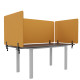 Ecosound Felt 1200 x 600mm Orange Acoustic Desk Screen for Office Desks, Available in Assorted Colors