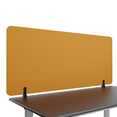 Ecosound Felt 1200 x 600mm Orange Acoustic Desk Screen for Office Desks, Available in Assorted Colors