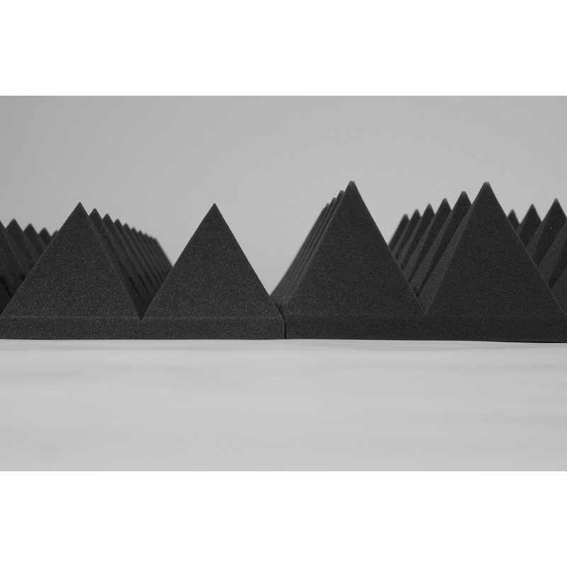 Acoustic foam panel Ecosound pyramid XLmini 120mm 0.6x0.6m Graphite black