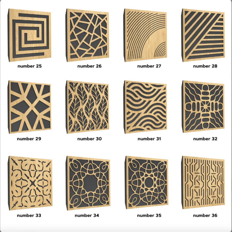 Ecosound Vertex 500x500mm Acoustic Sound-Absorbing Panel, 50mm, Light Oak Color