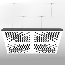 Ecosound ecowave acoustic suspended sound-absorbing panel 500x500mm 50mm Color white