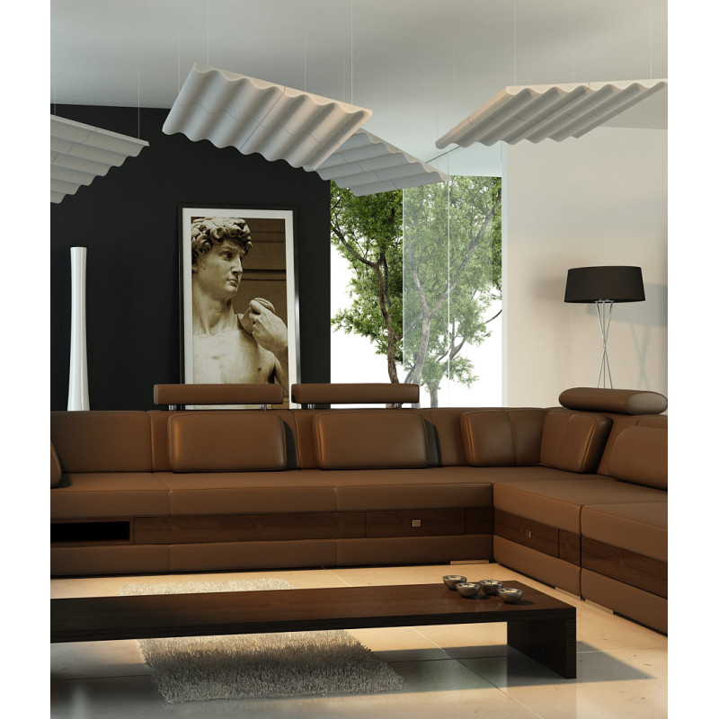 Suspended Sound Absorbing Panel Ecosound Quadro Acoustic Wave Red 50mm 1x1m 