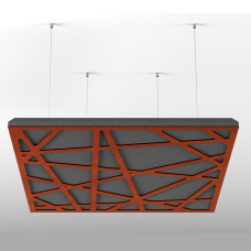 Acoustic suspended sound-absorbing panel Ecosound Ecoart medium 500x500mm 50mm Color light oak