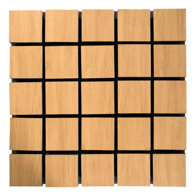 Acoustic panel Ecosound Tetras Wood Cream 50x50cm 53mm light oak color
