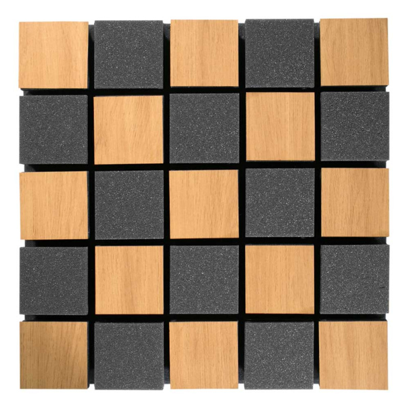 Acoustic panel Ecosound Tetras Acoustic Wood Cream 50x50cm 53mm light oak color