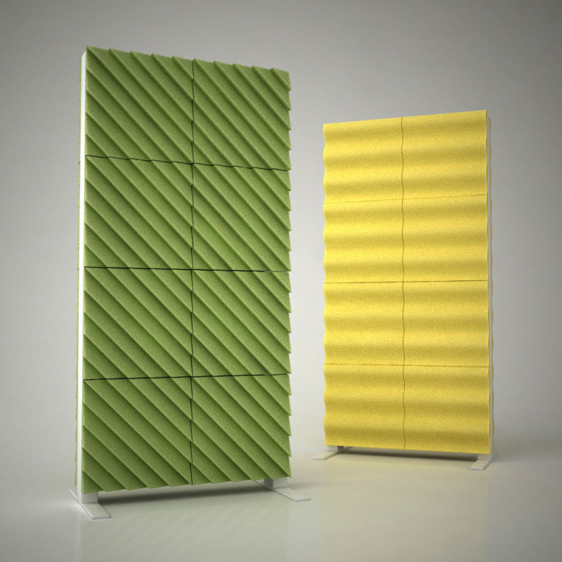 Acoustic screen Ecosound Acoustic Wave color 200х100 color green