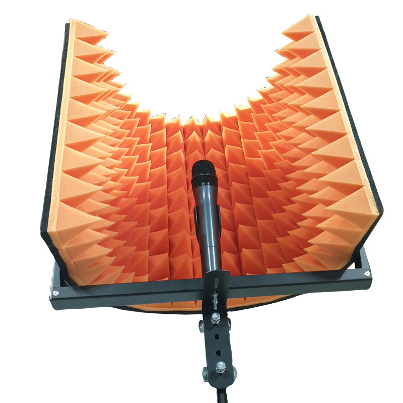 Acoustic shield for microphone Ecosound L 50x50 cm color orange