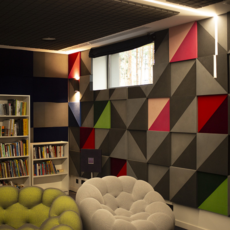 Triangle Acoustic Plate Ecosound Purple 500x500x30mm 