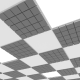 Acoustic plate for suspended ceiling systems Ecosound Tetras Strong 600x600x25mm grey