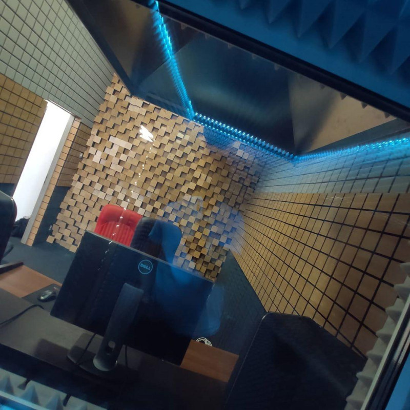 Acoustic diffuser-diffuser Ecosound EcoDIFF foam cream 150mm, 50x50 cm light oak color