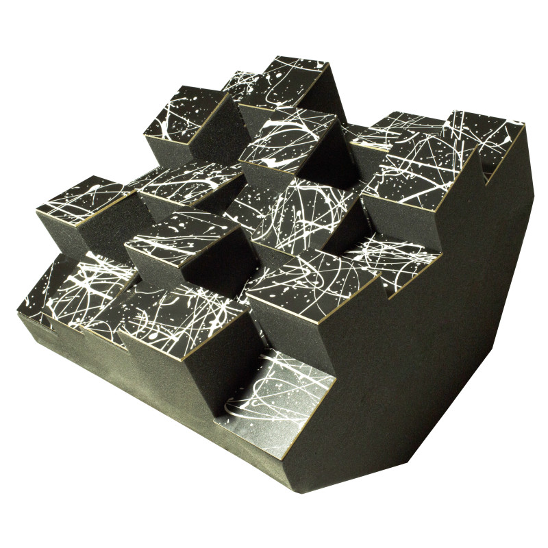 Bass trap Ecodiff foam Picasso black 500x500x300 mm