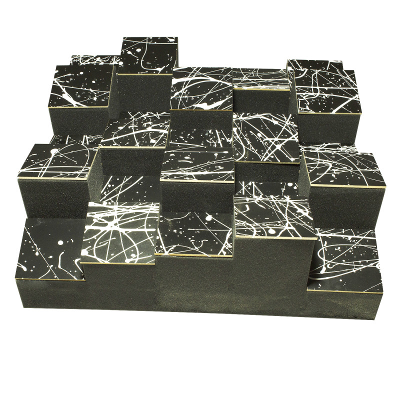 Bass trap Ecodiff foam Picasso black 500x500x300 mm