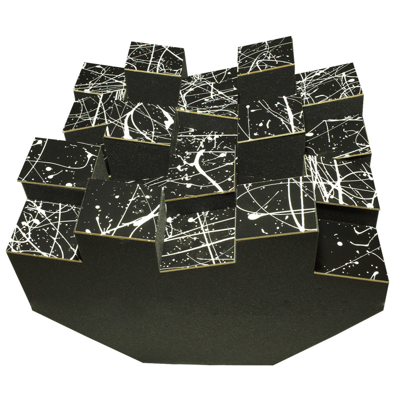 Bass trap Ecodiff foam Picasso black 500x500x300 mm