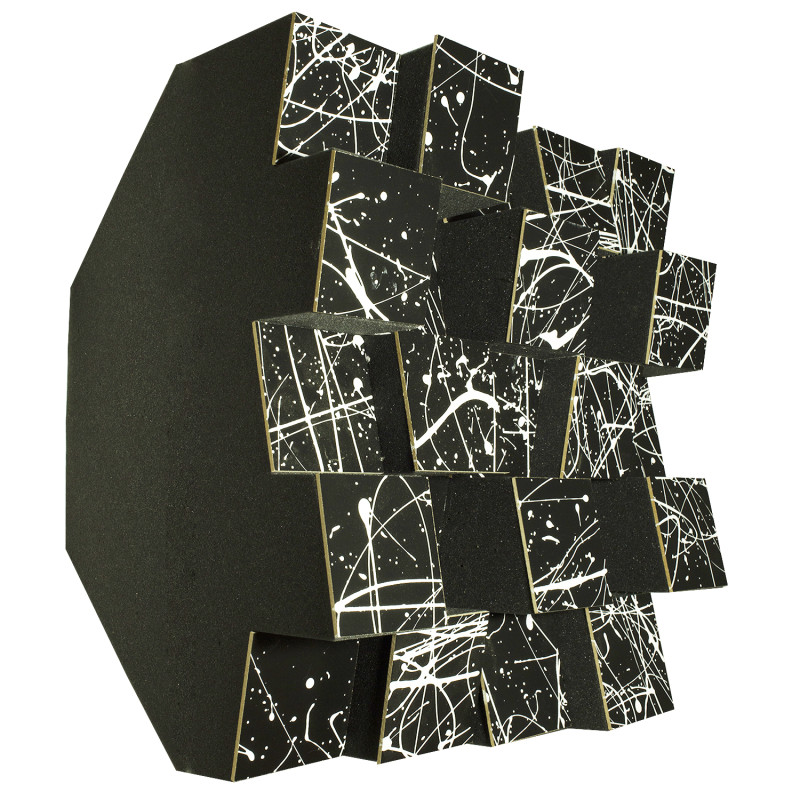 Bass trap Ecodiff foam Picasso black 500x500x300 mm