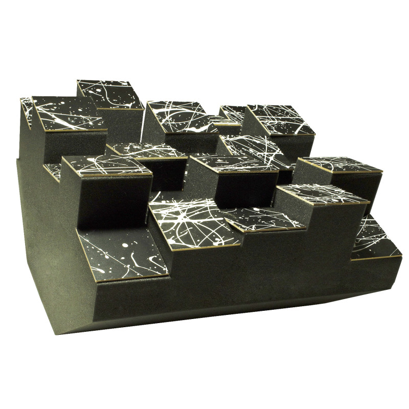 Bass trap Ecodiff foam Picasso black 500x500x300 mm