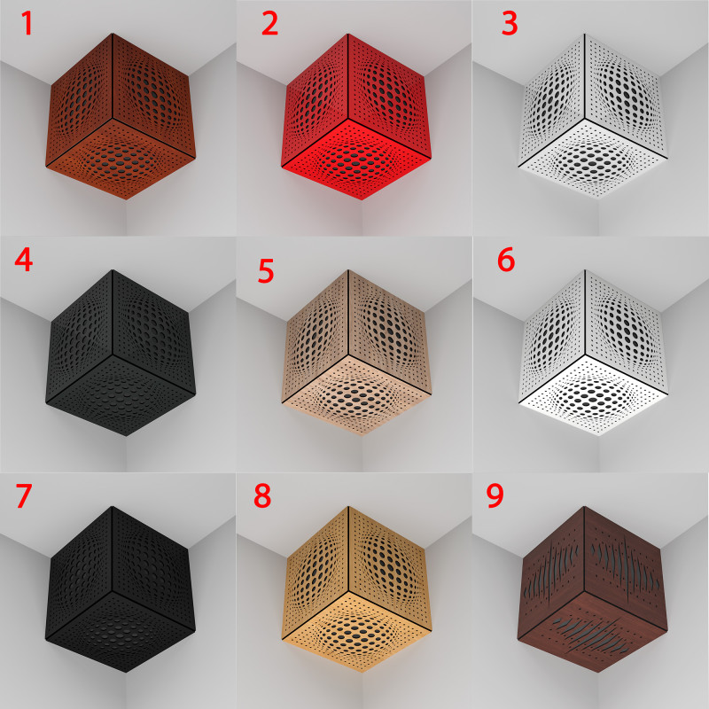 Ecosound Ecowave wood bass trap 250x250x250, assorted colors