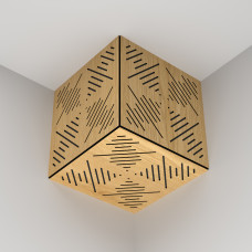 Ecosound Waveform Wood 250x250x250 Bass Trap, Assorted Colors