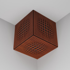 Ecosound Vortex wood bass trap 250x250x250, assorted colors