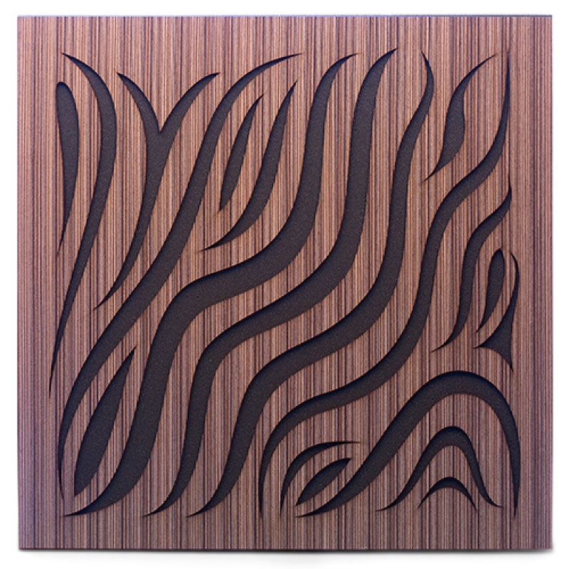 Acoustic panel Ecosound Chimera Venge Contrast 50x50cm 33mm color brown striped