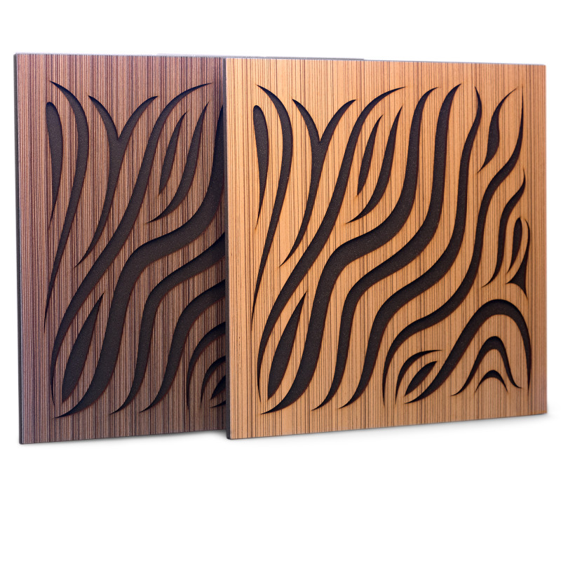 Acoustic panel Ecosound Chimera Venge Contrast 50x50cm 33mm color brown striped