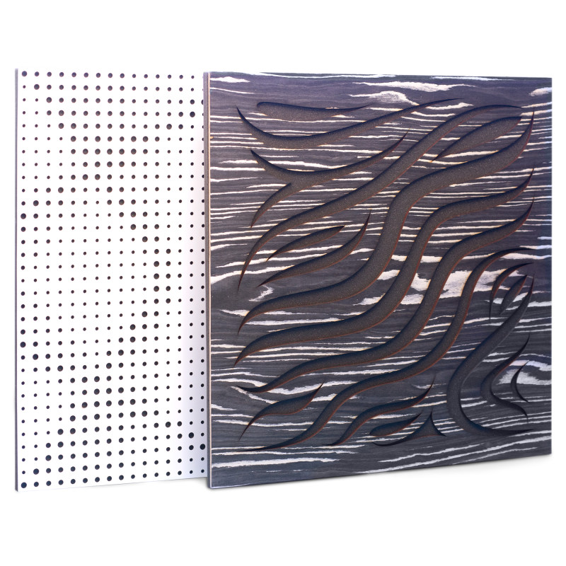 Acoustic panel Ecosound Chimera F Ebony&Ivory 50x50cm 73mm color black-white