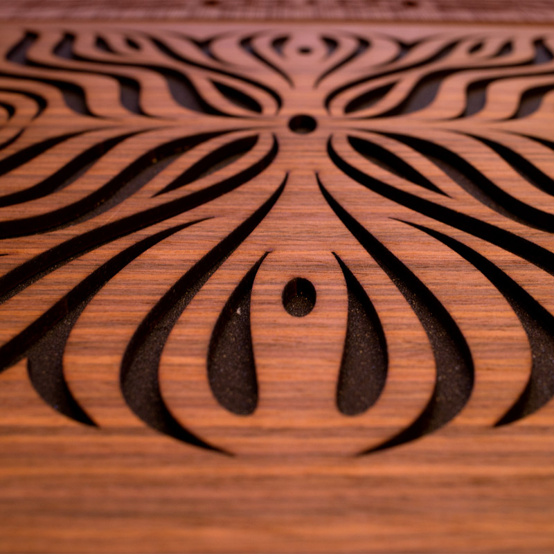 Acoustic panel Ecosound Chimera F Venge Contrast 50x50cm 53mm Color brown stripes