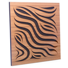 Acoustic panel Ecosound Chimera Zebrano 50x50cm 33mm cream color