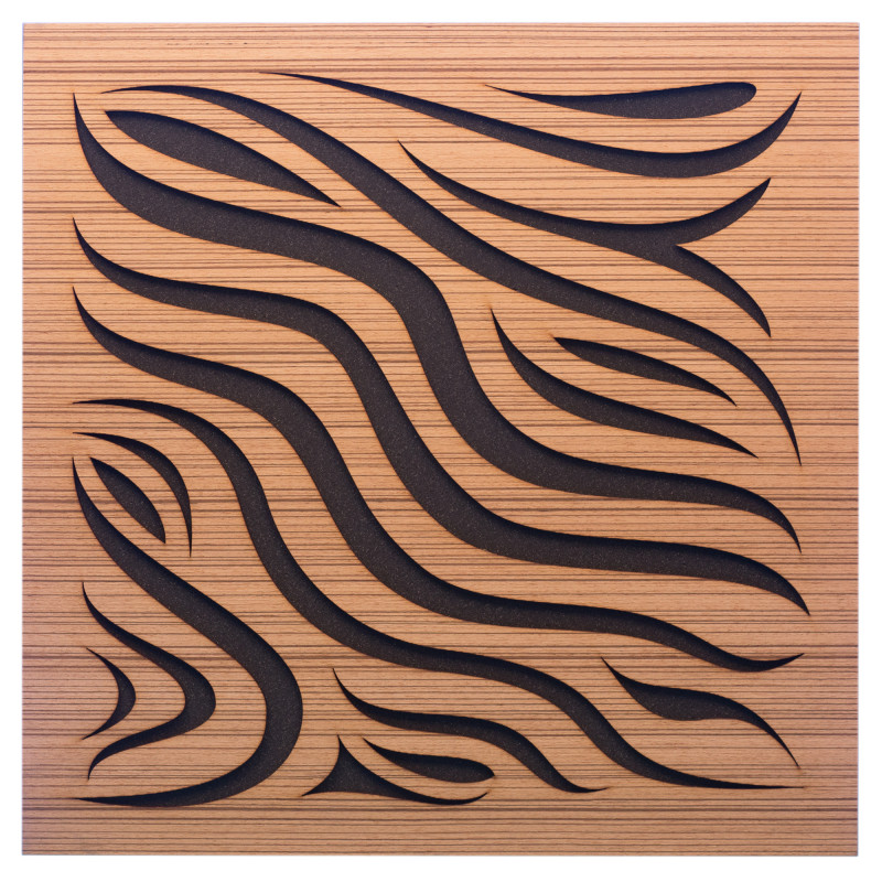 Acoustic panel Ecosound Chimera Zebrano 50x50cm 53mm cream color