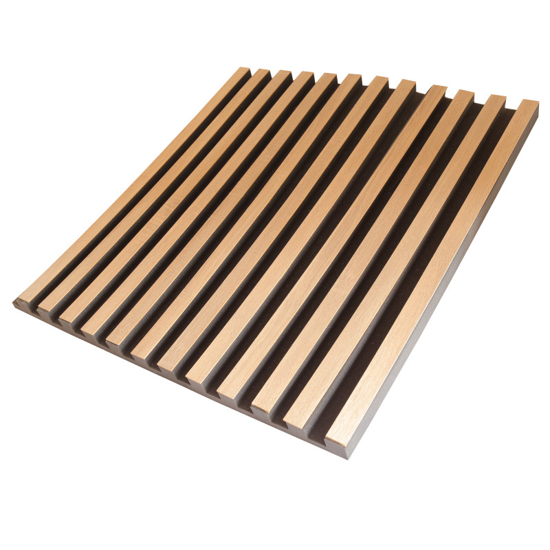 Acoustic panel Ecosound Comb Wood Sonoma 100x100cm 53mm light oak color