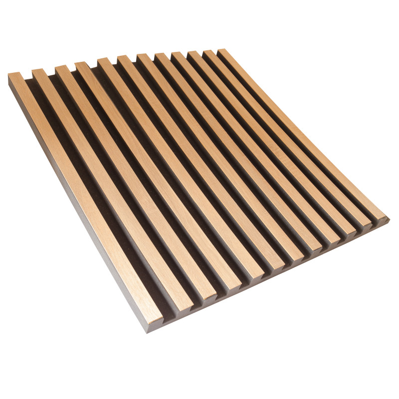 Acoustic panel Ecosound Comb Wood Sonoma 100x100cm 53mm light oak color