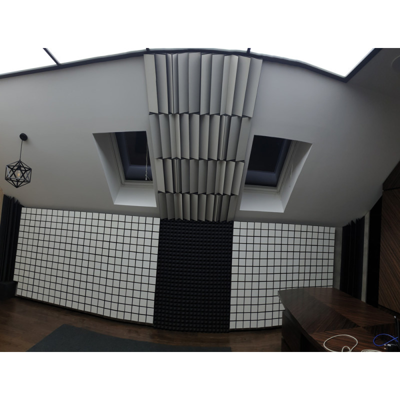 Acoustic diffuser diffuser Ecosound PINDIFF CRATER White 53mm 50x50 cm 