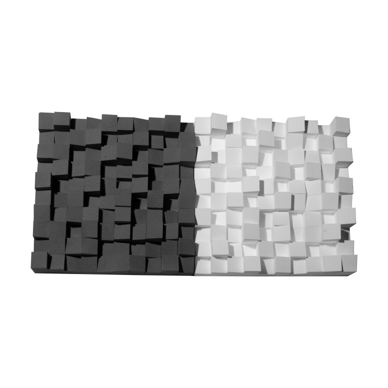 Acoustic diffuser-diffuser Ecosound EcoDIFF foam cream 150mm, 50x50 cm light oak color