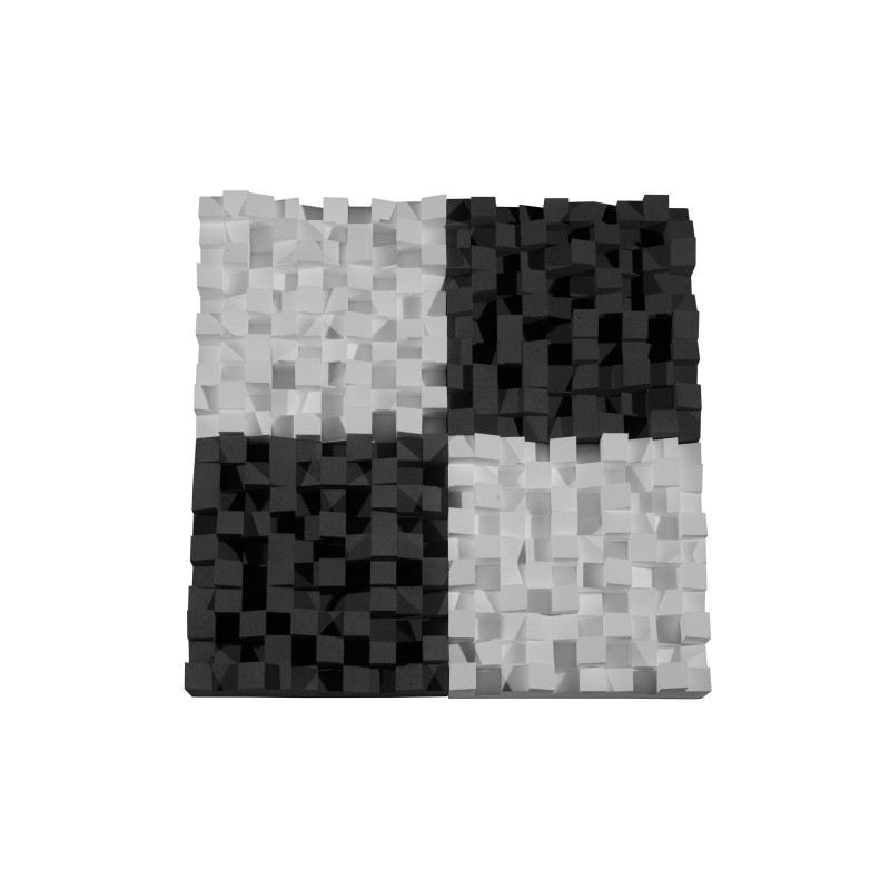 Acoustic foam panel Ecosound Quadro 50mm, 50x50cm graphite black