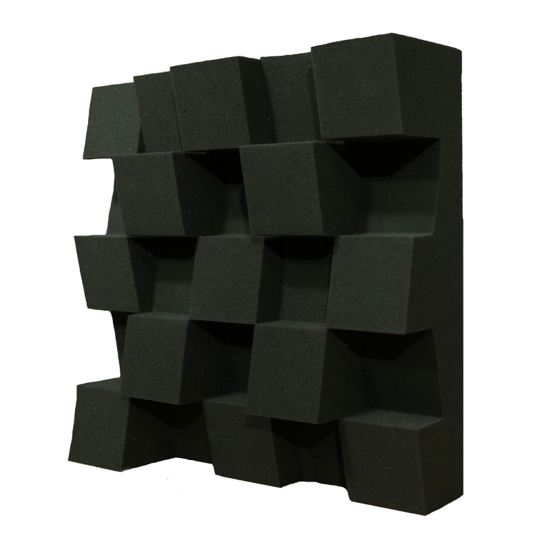 Acoustic diffuser Ecosound EcoDIFF foam Picasso 150mm, 50x50 cm black