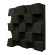 Acoustic diffuser Ecosound EcoDIFF foam Picasso 150mm, 50x50 cm black
