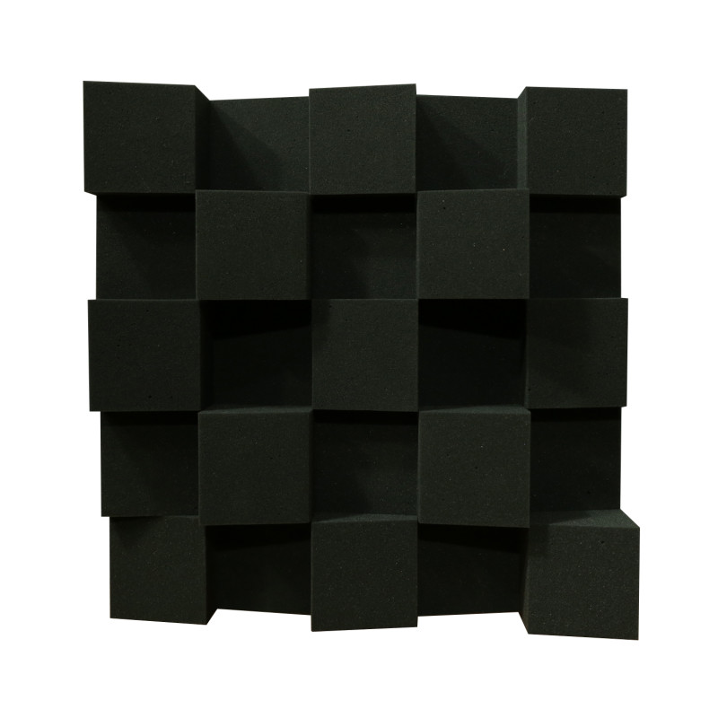 Acoustic diffuser Ecosound EcoDIFF foam Picasso 150mm, 50x50 cm black
